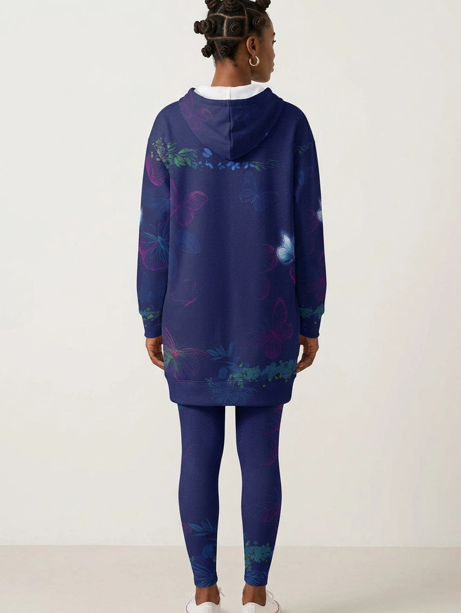 Blue Orchid hoodie dress and leggings, photo 5