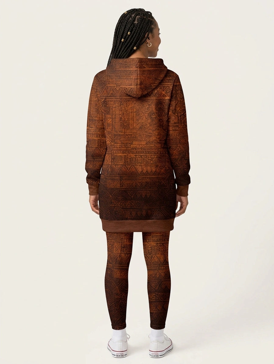 Black Girl Magic hoodie dress and leggings, photo 5