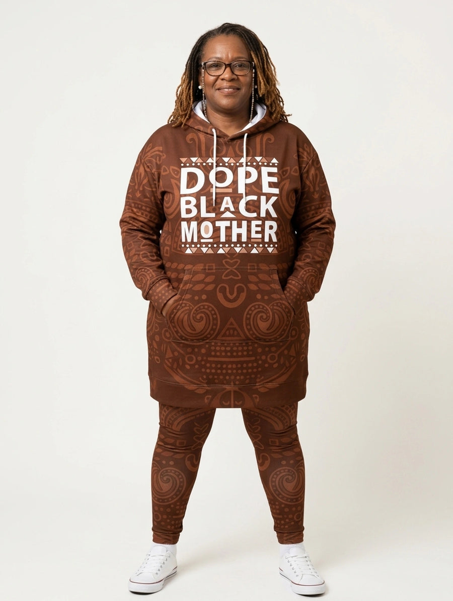 Dope Black Mom hoodie dress and leggings, photo 6