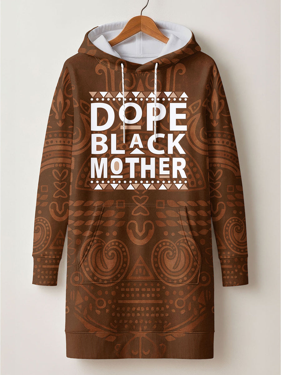 Dope Black Mom hoodie dress and leggings, photo 2