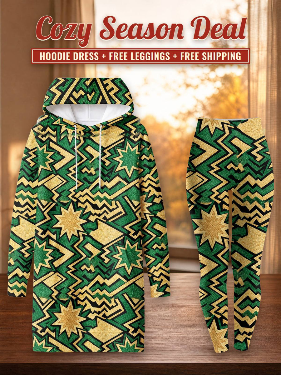 Emerald Sheba hoodie dress and leggings, photo 1