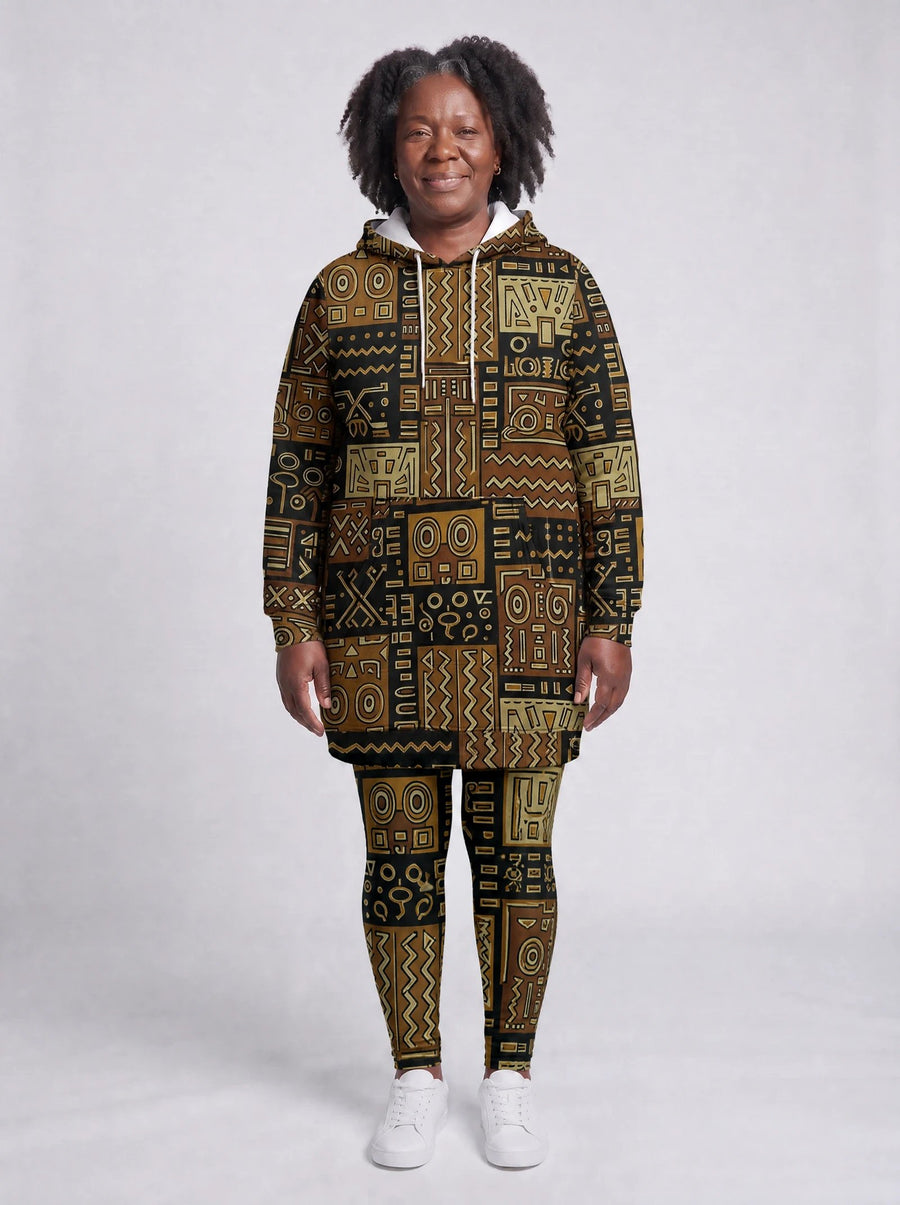 Sankofa hoodie dress and leggings, photo 1