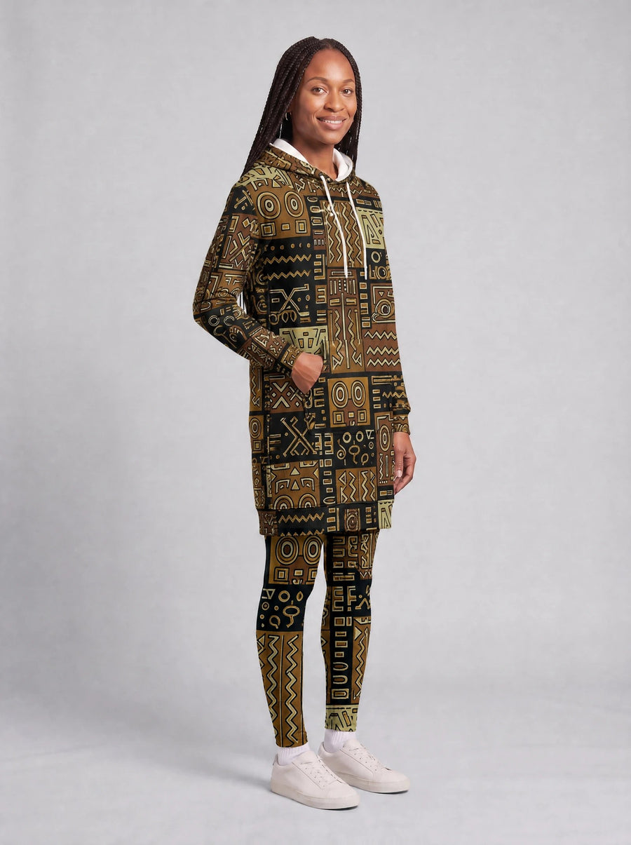 Sankofa hoodie dress and leggings, photo 2