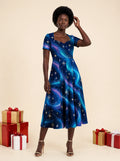 "Mianga" Sweetheart Midi Dress