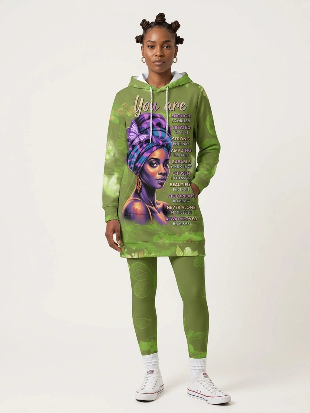 Green Orchid Hoodie Dress & Leggings Deal
