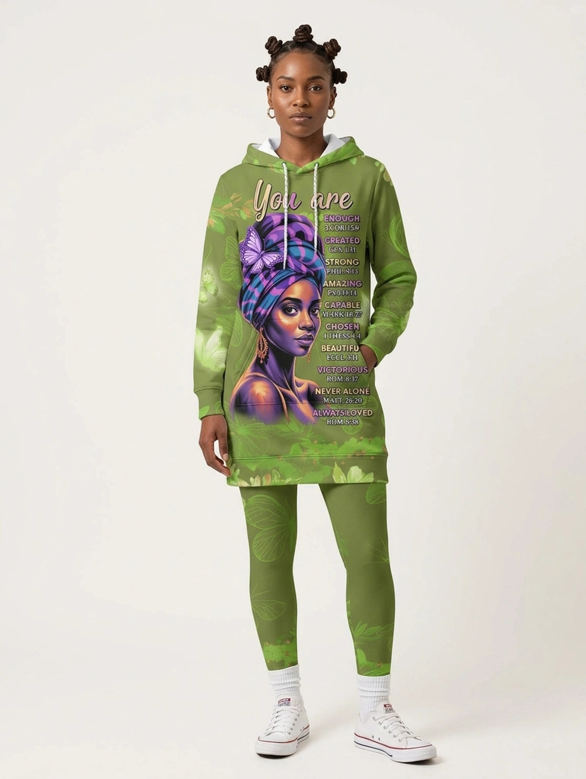 Green Orchid Hoodie Dress & Leggings Deal