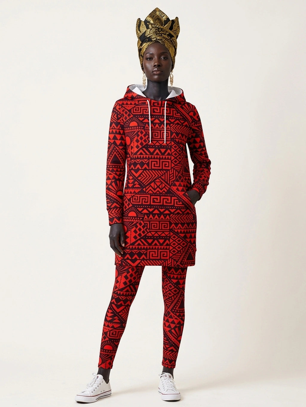 "Shaka" Burgundy Hoodie Dress & Leggings Deal