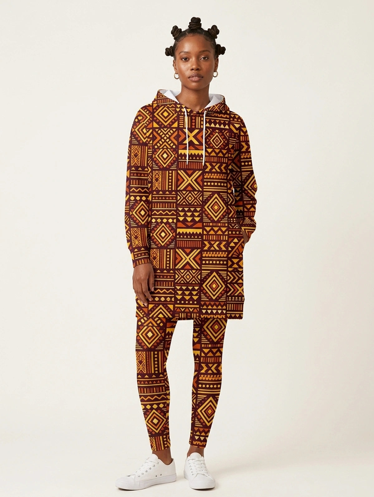 Mudcloth Hoodie Dress & Leggings Deal