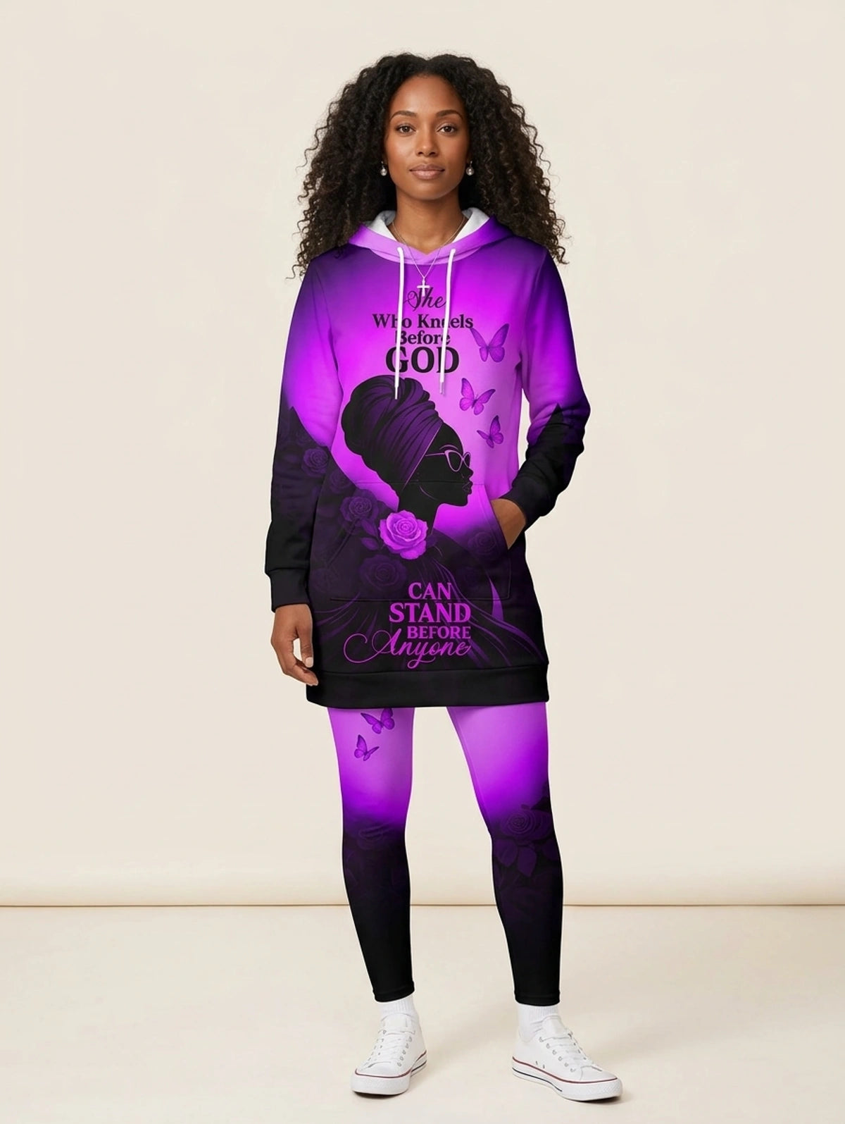 "Selah" Purple Hoodie Dress & Leggings Deal
