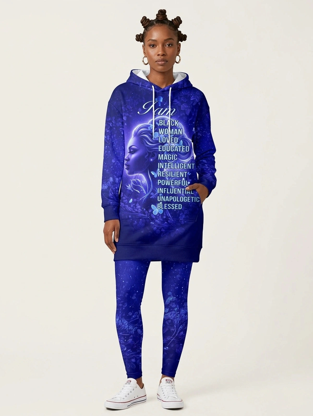 Black Woman Loved Hoodie Dress & Leggings Deal