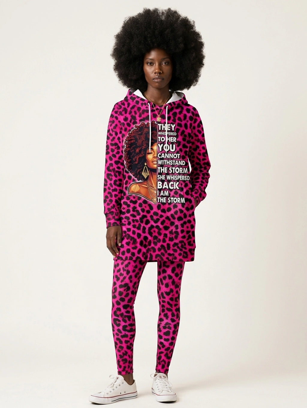 "Unstoppable" Pink Leopard Hoodie Dress & Leggings Deal