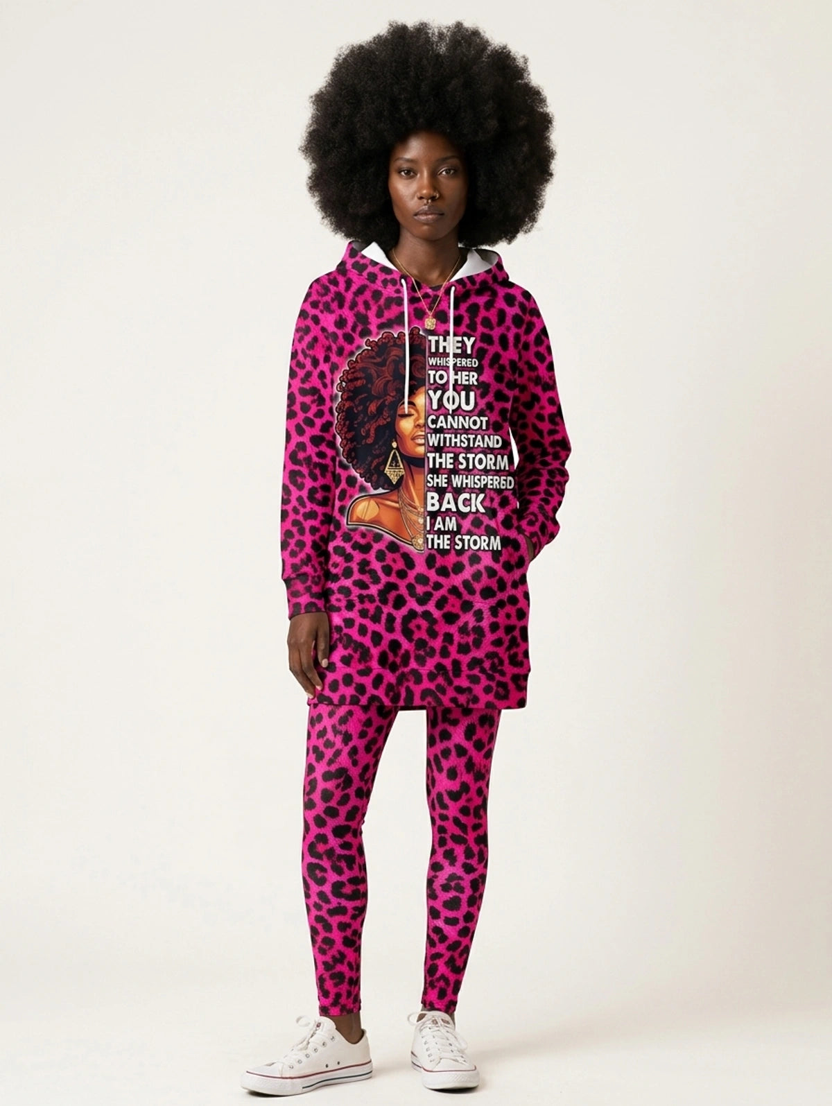 "Unstoppable" Pink Leopard Hoodie Dress & Leggings Deal