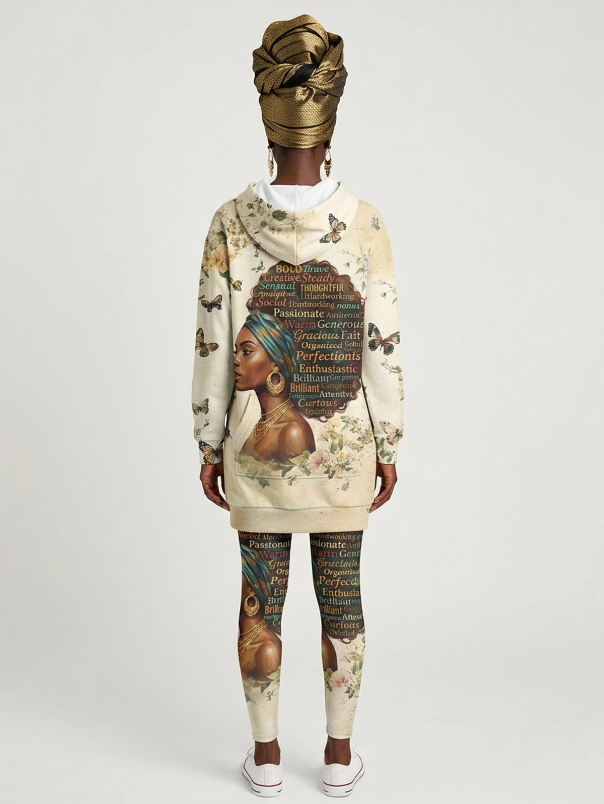 Gorgeous Black Queen Hoodie Dress & Leggings Deal