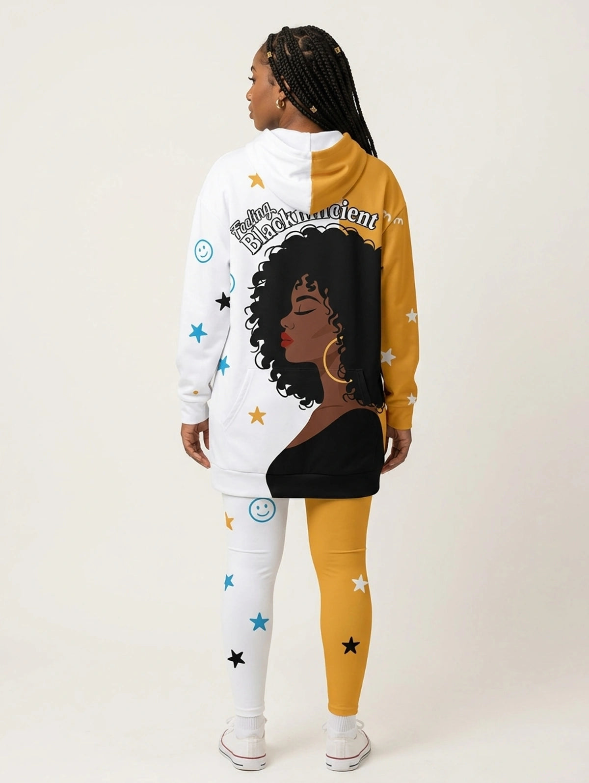 Feeling Blacknificient Hoodie Dress & leggings Deal
