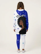Feeling Blacknificient Blue Hoodie Dress & Leggings Deal