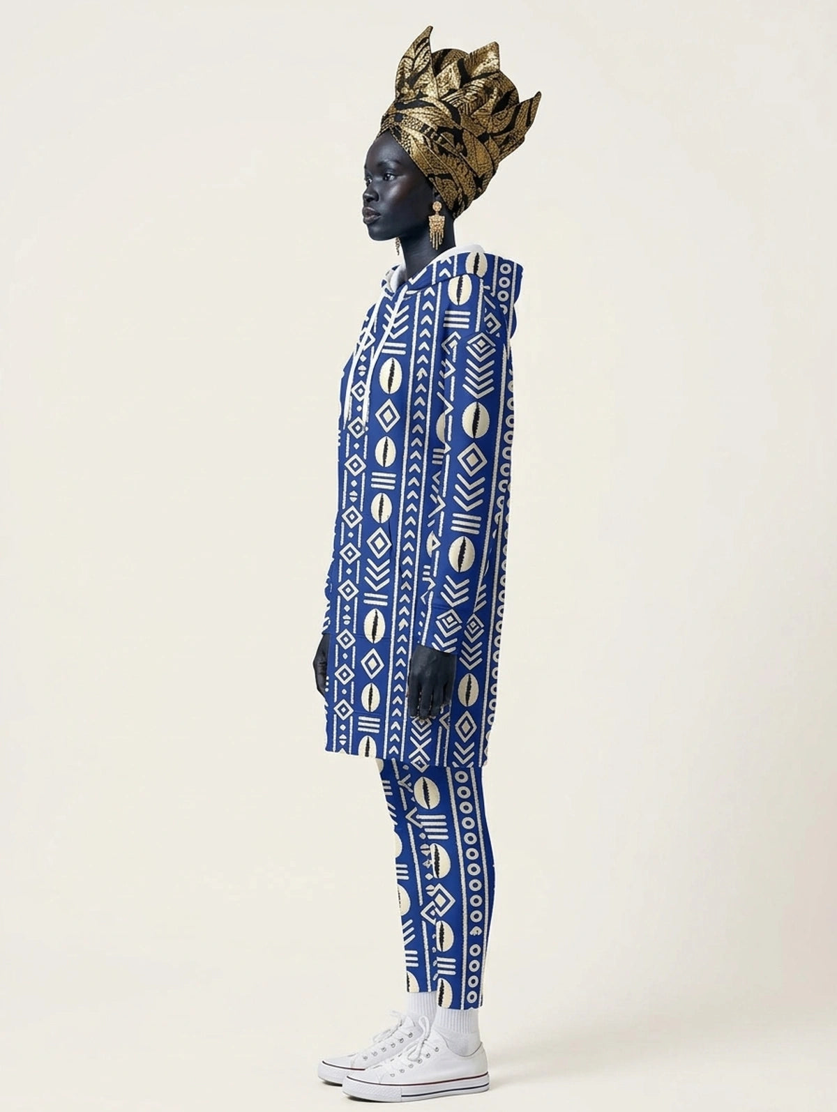 "Oshun" Royal Blue Hoodie Dress & Leggings Deal