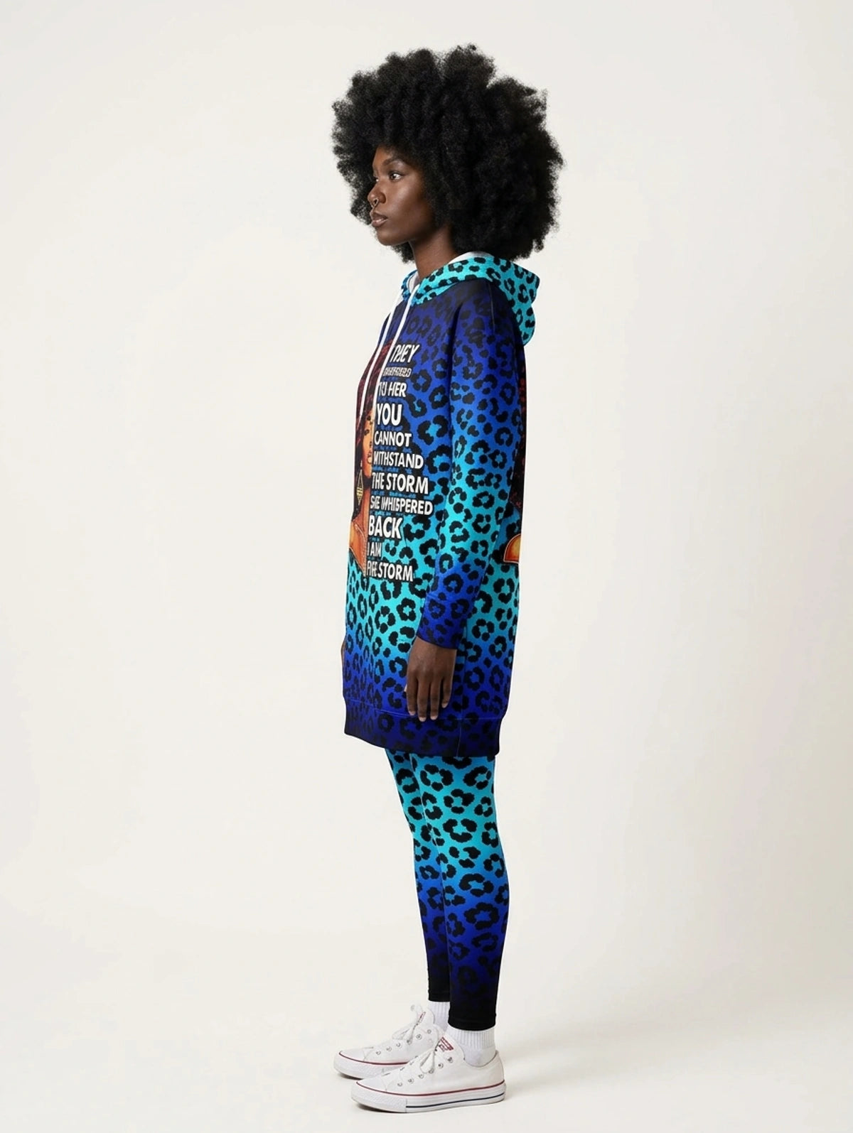 "Unstoppable" Sapphire Leopard Hoodie Dress & Leggings Deal
