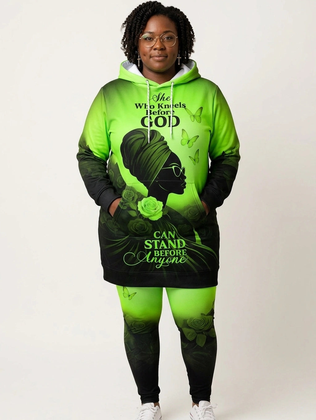 "Selah" Green Hoodie Dress & Leggings Deal