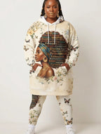 Gorgeous Black Queen Hoodie Dress & Leggings Deal
