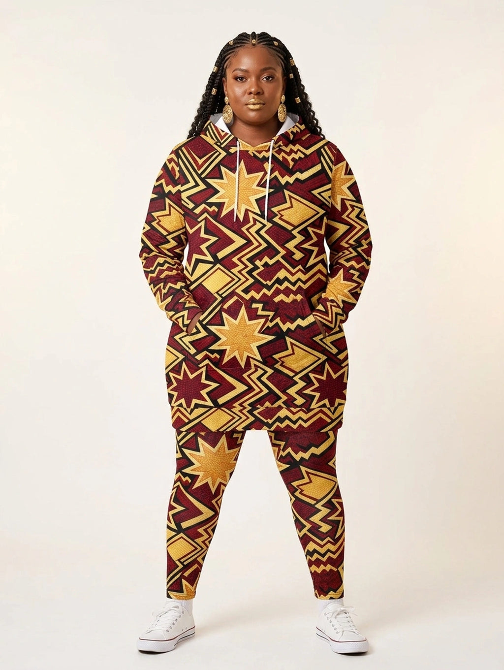 Burgundy Sheba Hoodie Dress & Leggings Deal