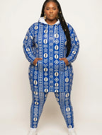 "Oshun" Royal Blue Hoodie Dress & Leggings Deal
