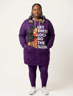 Purple Leopard Hoodie Dress & Leggings Deal