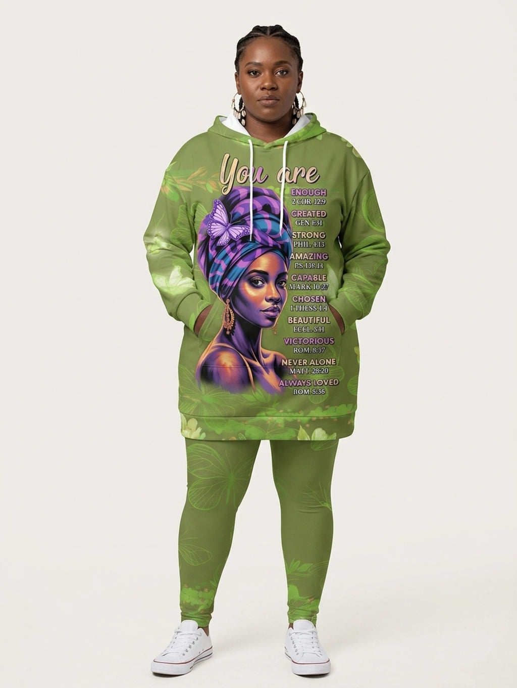 Green Orchid Hoodie Dress & Leggings Deal