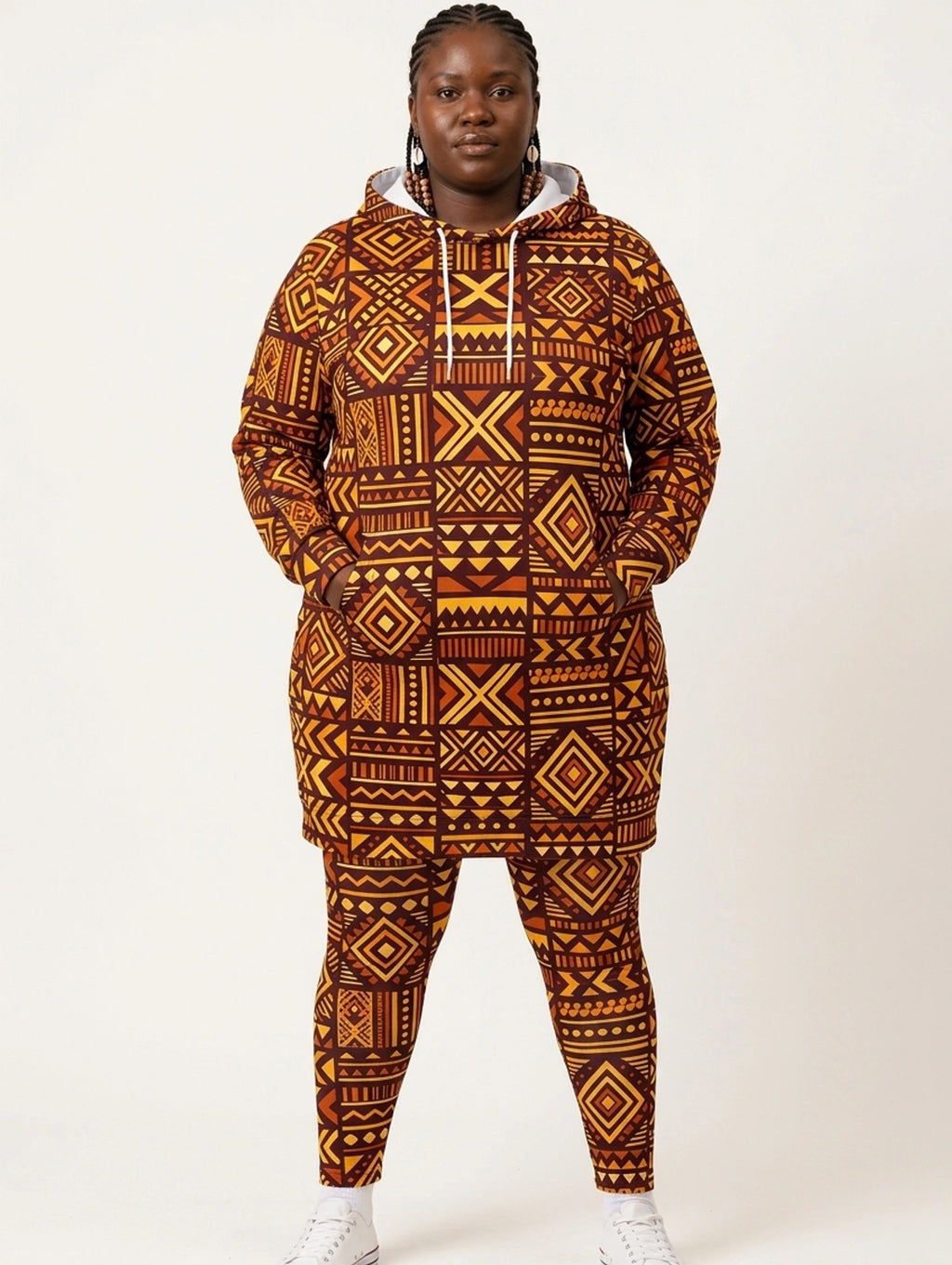 Mudcloth Hoodie Dress & Leggings Deal
