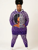 "Unstoppable" Amethyst Leopard Hoodie Dress & Leggings Deal