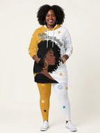 Feeling Blacknificient Hoodie Dress & leggings Deal