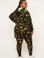 "Nefertiti" Black Gold Hoodie Dress & Leggings Deal