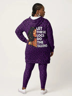 Purple Leopard Hoodie Dress & Leggings Deal