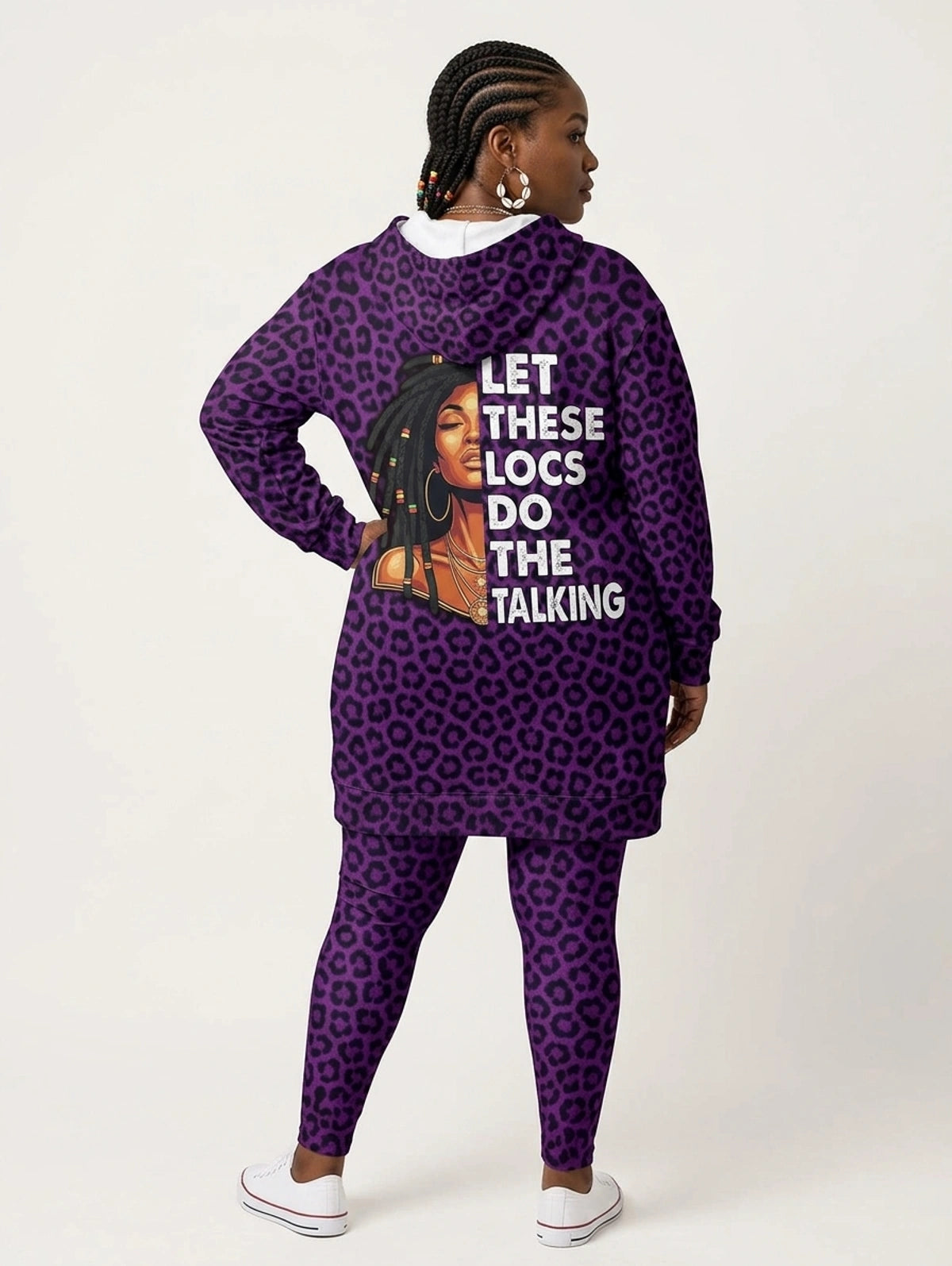 Purple Leopard Hoodie Dress & Leggings Deal