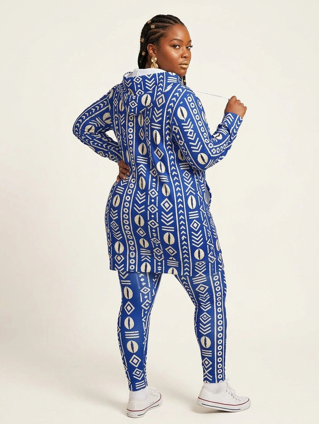 "Oshun" Royal Blue Hoodie Dress & Leggings Deal