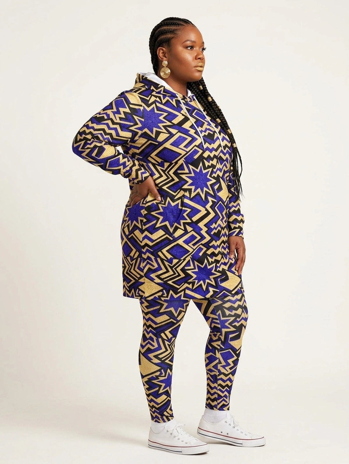 Royal Blue Sheba Hoodie Dress & Leggings Deal