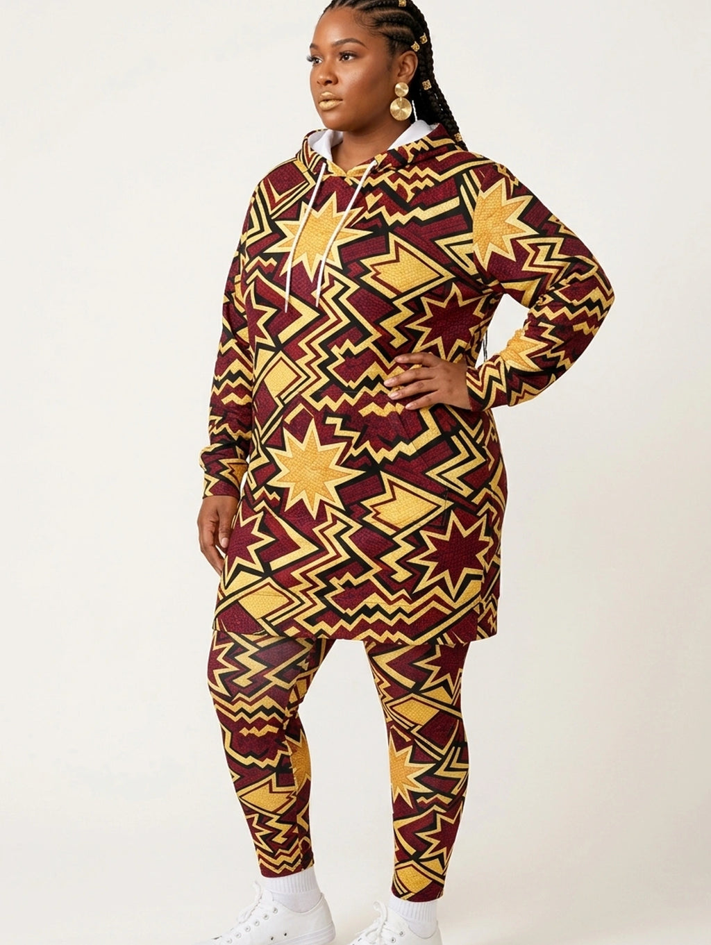 Burgundy Sheba Hoodie Dress & Leggings Deal