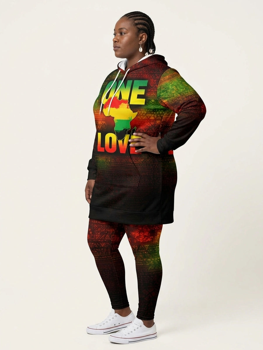 One Love hoodie dress and leggings, photo 9