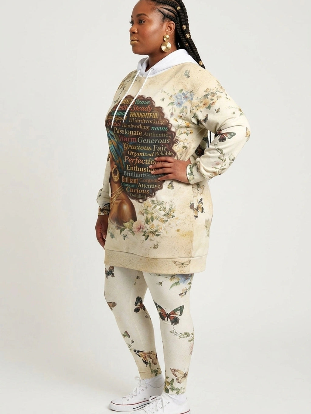 Gorgeous Black Queen Hoodie Dress & Leggings Deal
