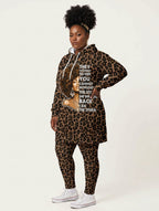 "Unstoppable" Brown Leopard Hoodie Dress & Leggings Deal