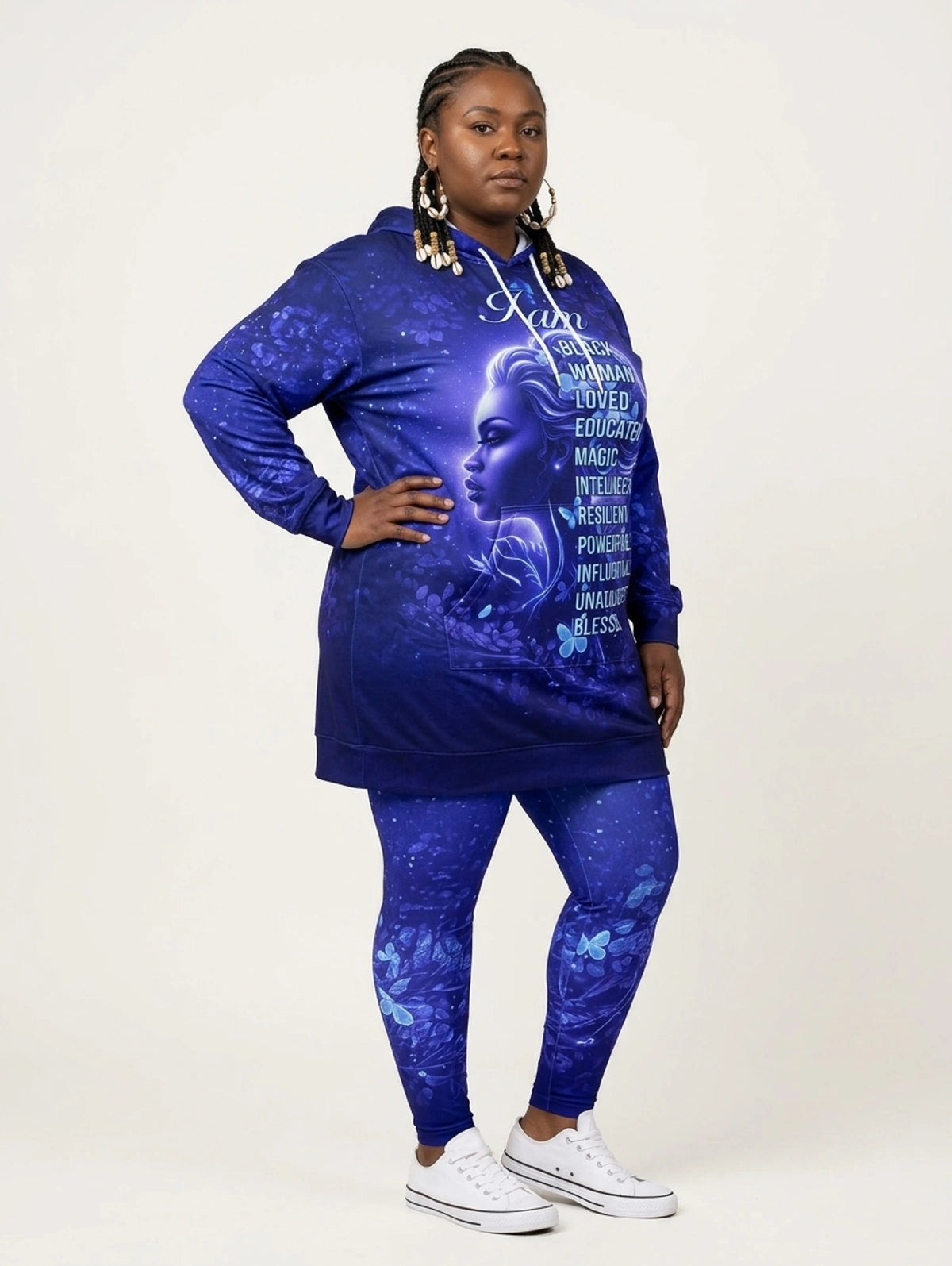 Black Woman Loved Hoodie Dress & Leggings Deal