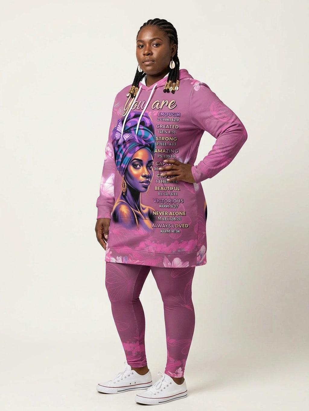 Pink Orchid Hoodie Dress & Leggings Deal