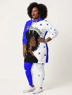 Feeling Blacknificient Blue Hoodie Dress & Leggings Deal