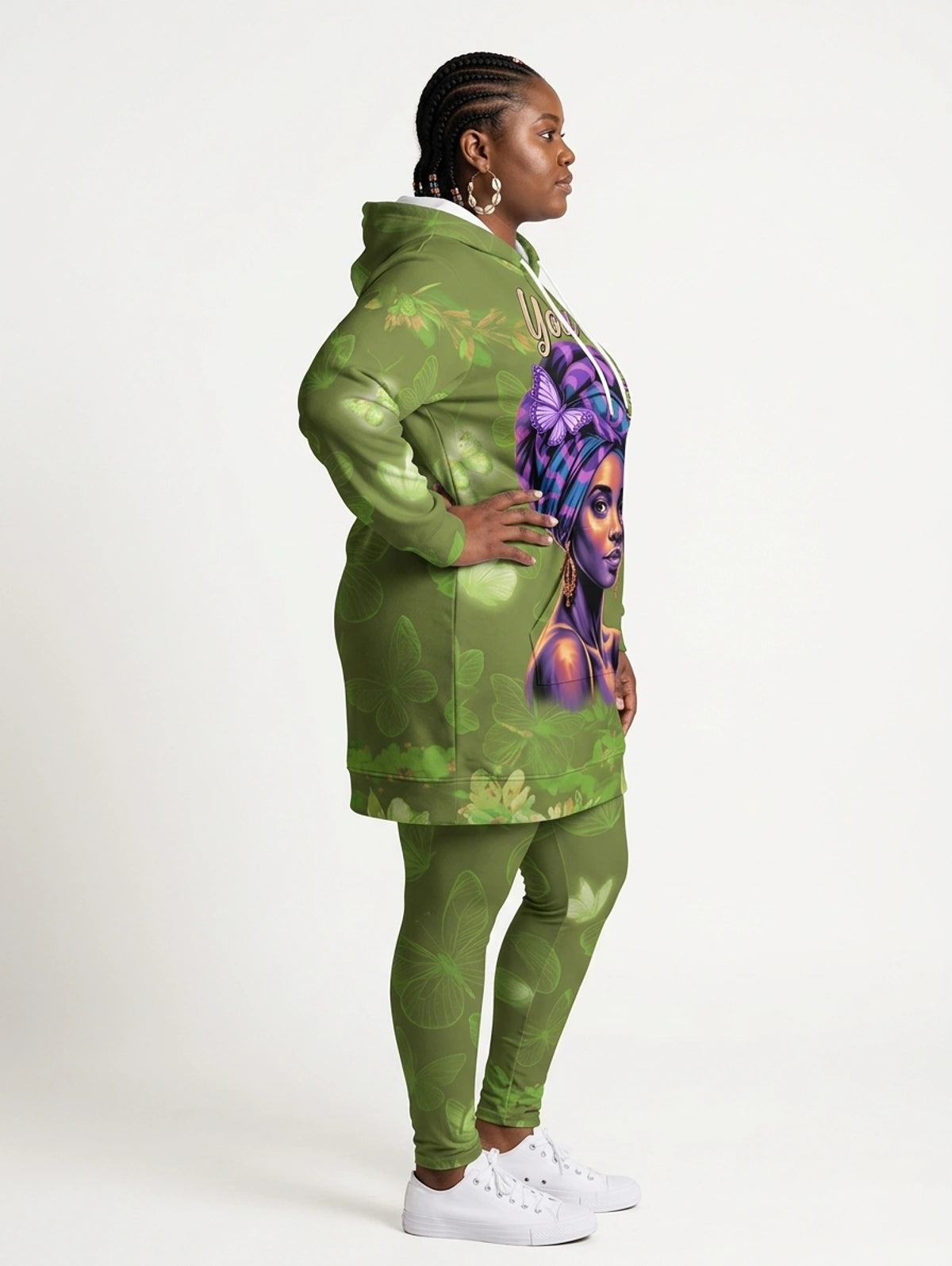 Green Orchid Hoodie Dress & Leggings Deal
