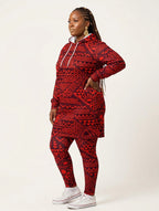 "Shaka" Burgundy Hoodie Dress & Leggings Deal