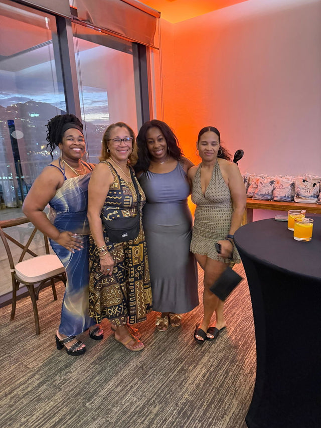 Afropenda customer gwendolyn wearing her dress