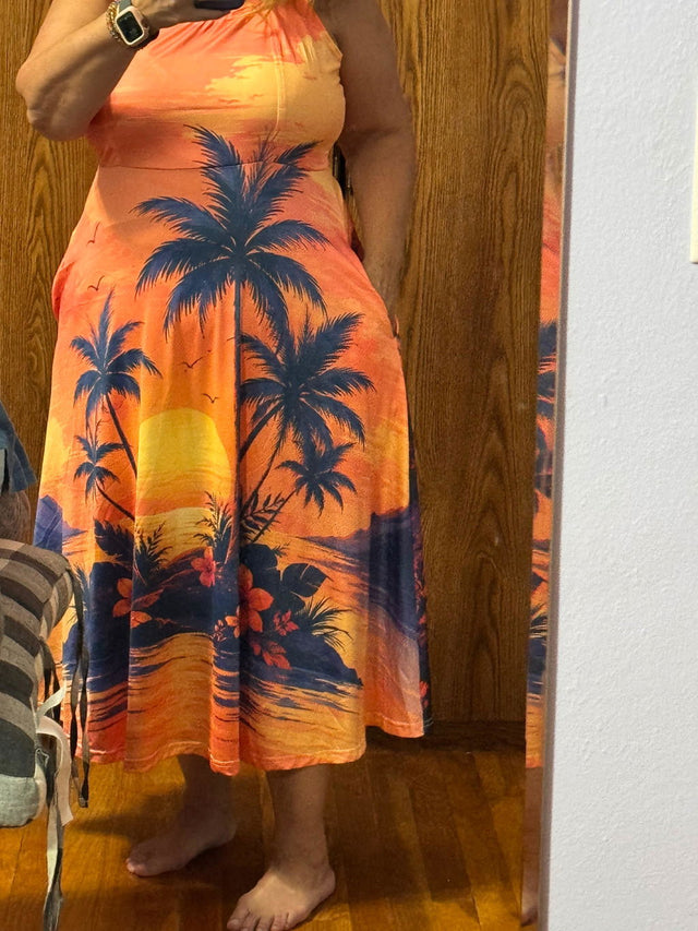 Afropenda customer teresa wearing her dress