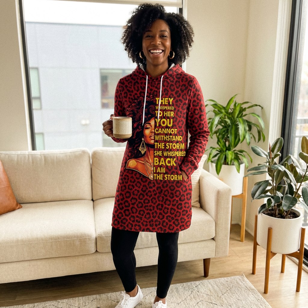 Afrocentric Pattern Hoodie Dress – Afropenda