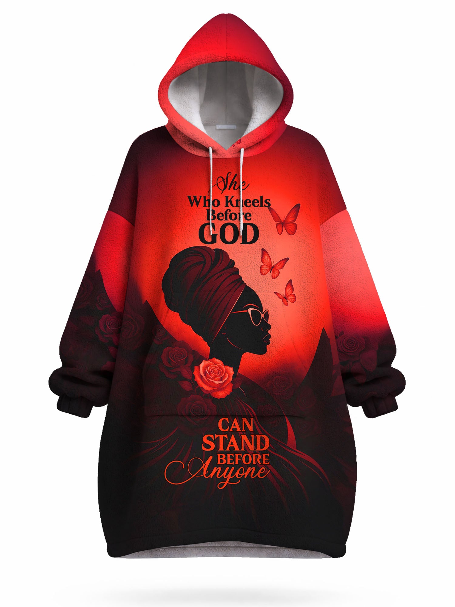 "Selah" Red Blanket Hoodie