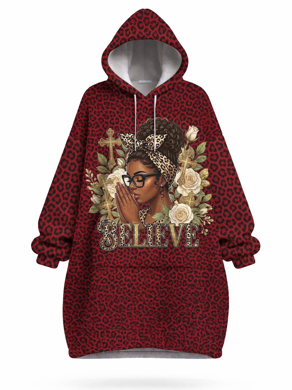 "Imani" Rouge Blanket Hoodie