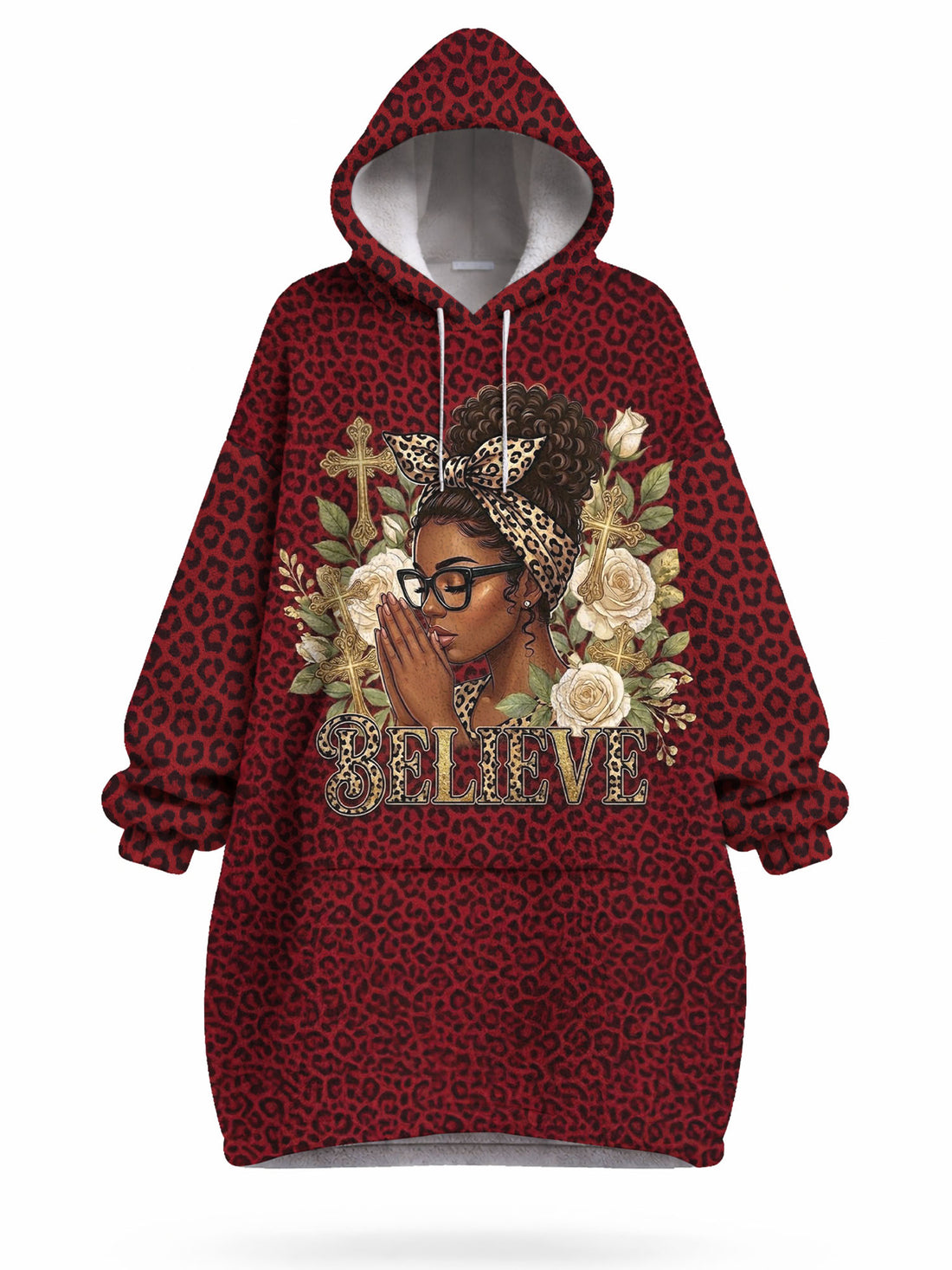"Imani" Rouge Blanket Hoodie